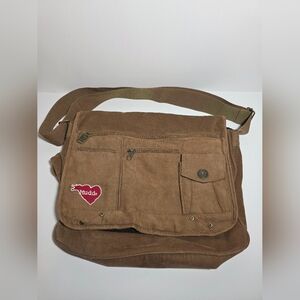 Vintage Mudd Y2K Canvas Messenger Bag - Brown
